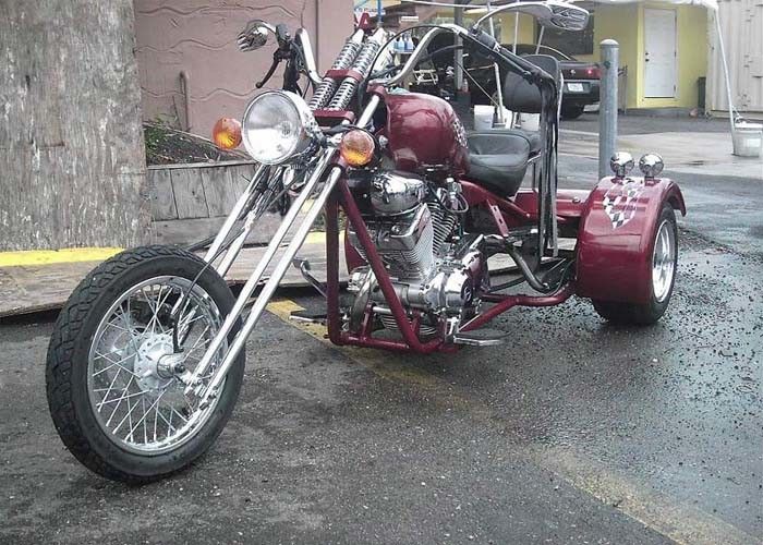 V Twin xi lanh 250cc Chopper Xe máy Chopper Trike Xe máy với đèn pha lớn