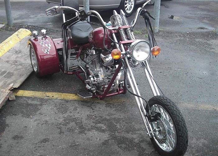 V Twin xi lanh 250cc Chopper Xe máy Chopper Trike Xe máy với đèn pha lớn