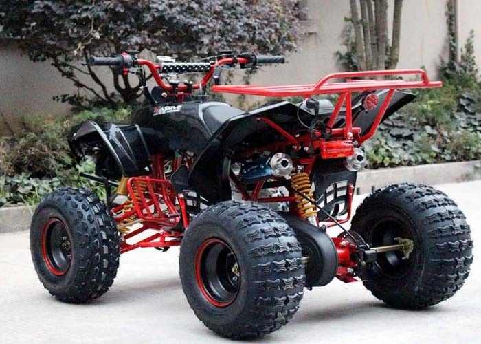Xy lanh đơn 125cc Atv Quad Bike Bốn bánh 4 X 4 với giá đỡ phía sau / Đèn pha sáng