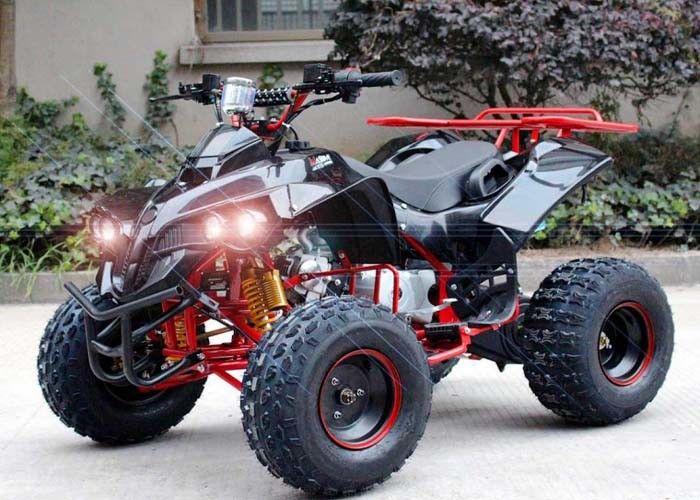 Xy lanh đơn 125cc Atv Quad Bike Bốn bánh 4 X 4 với giá đỡ phía sau / Đèn pha sáng