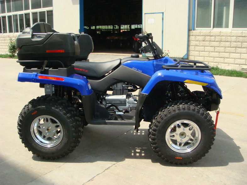 400cc ATV Quad Bike 4 * 4F / R Hệ thống treo độc lập Iron / Aluminium