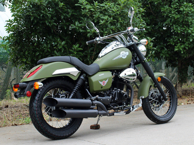 Bobber Chopper 250cc Green Army Tiêu thụ dầu thấp 90 km / H với 5 hộp số tay
