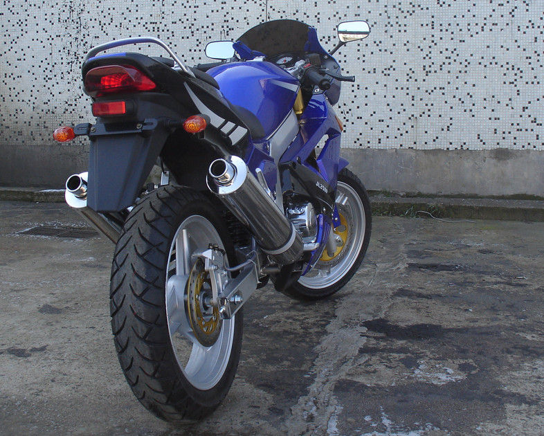Blue Double xi lanh Bốn thì xe máy Chopper 250cc với làm mát bằng không khí cưỡng bức