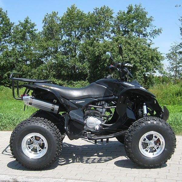 250cc Kích thước cực lớn Bốn bánh Atv với hệ thống khởi động điện màu đen