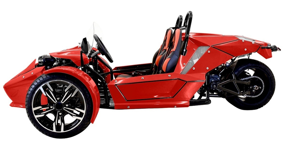 Xe máy ba bánh E-Spider 72V Trike mạnh mẽ 3000w Mid Drive động cơ với pin lithium
