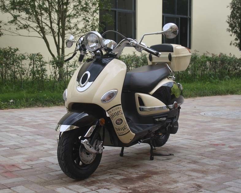 Xe tay ga chạy bằng điện / Kick 150cc chạy bằng gas dành cho người lớn có trống phía trước