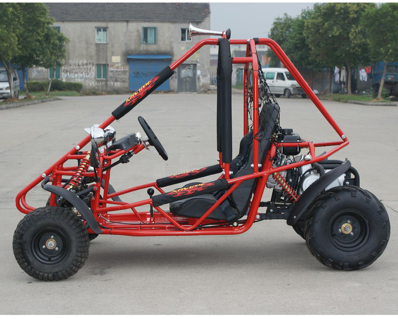 Máy nén khí CDI làm mát bằng không khí 110cc Bắt đầu một chỗ ngồi Đi Kart Khay phanh 12V 6.5AH Pin